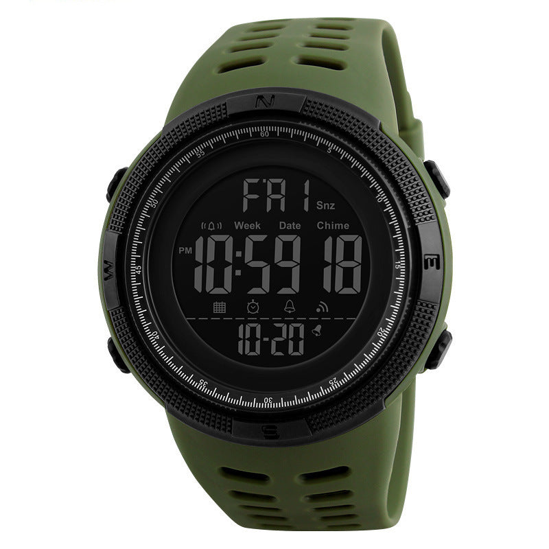 Adult Student Men's 1251 Electronic Watch Large-screen Sports Multi-functional Fashion Watch