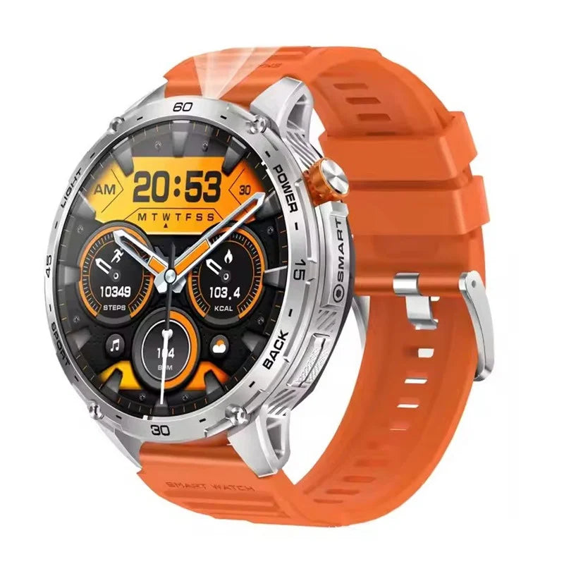 K69 1.75inch Amoled Screen LED Flashlight Bluetooth  Smartwatch