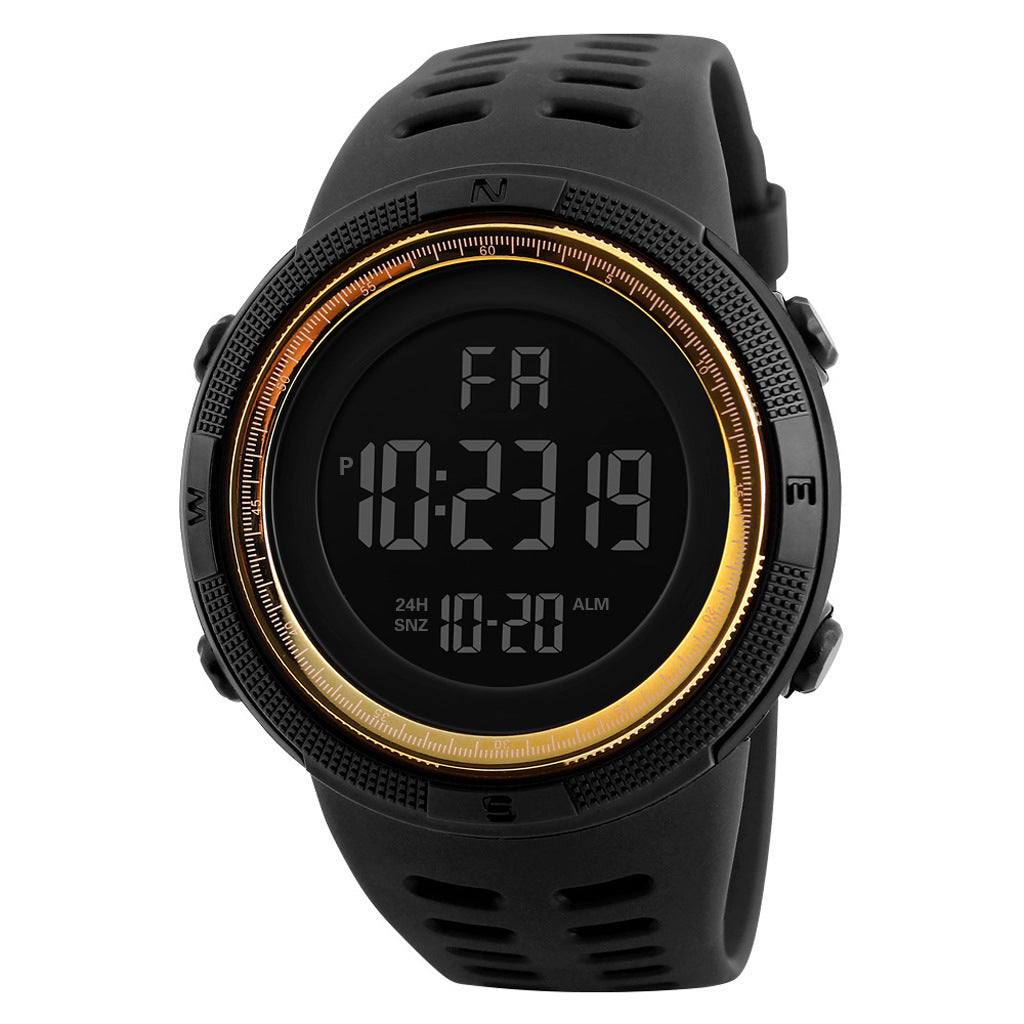 Adult Student Men&#039;s 1251 Electronic Watch Large-screen Sports Multi-functional Fashion Watch