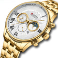 Men's Watch Calendar Watch Steel Band Watch Six-pin Sports Men's Watch Business Quartz