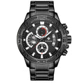 Men's Watch Waterproof Quartz Watch Six-pin Steel Belt Watch Business Calendar Men's Watch Foreign Trade Watch