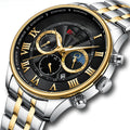 Men's Watch Calendar Watch Steel Band Watch Six-pin Sports Men's Watch Business Quartz