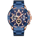 Men's Watch Waterproof Quartz Watch Six-pin Steel Belt Watch Business Calendar Men's Watch Foreign Trade Watch
