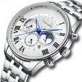 Men's Watch Calendar Watch Steel Band Watch Six-pin Sports Men's Watch Business Quartz
