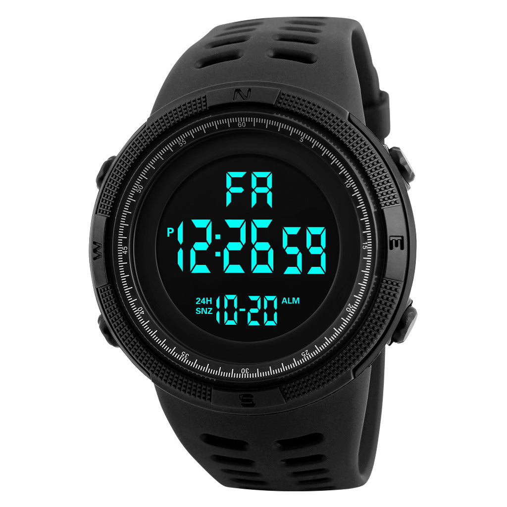 Adult Student Men&#039;s 1251 Electronic Watch Large-screen Sports Multi-functional Fashion Watch