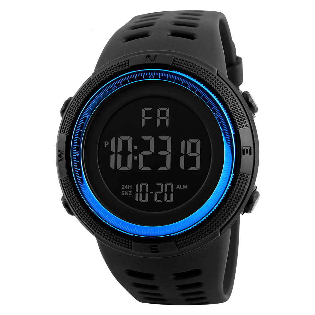 Adult Student Men&#039;s 1251 Electronic Watch Large-screen Sports Multi-functional Fashion Watch
